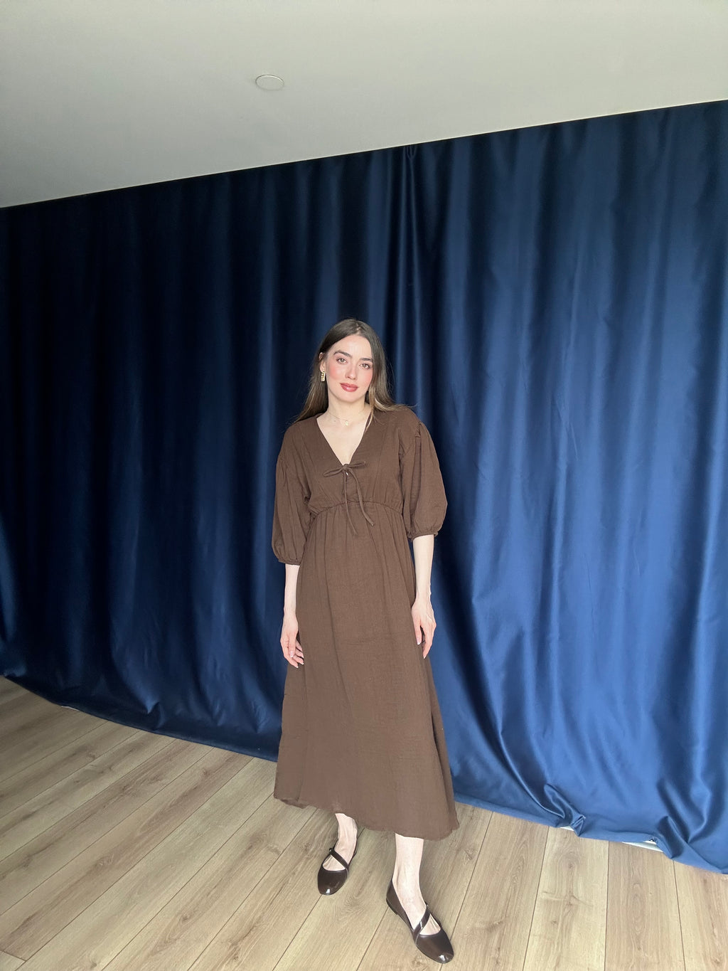 WOMEN'S NEW SEASON SUMMER LONG MUSLIN DRESS