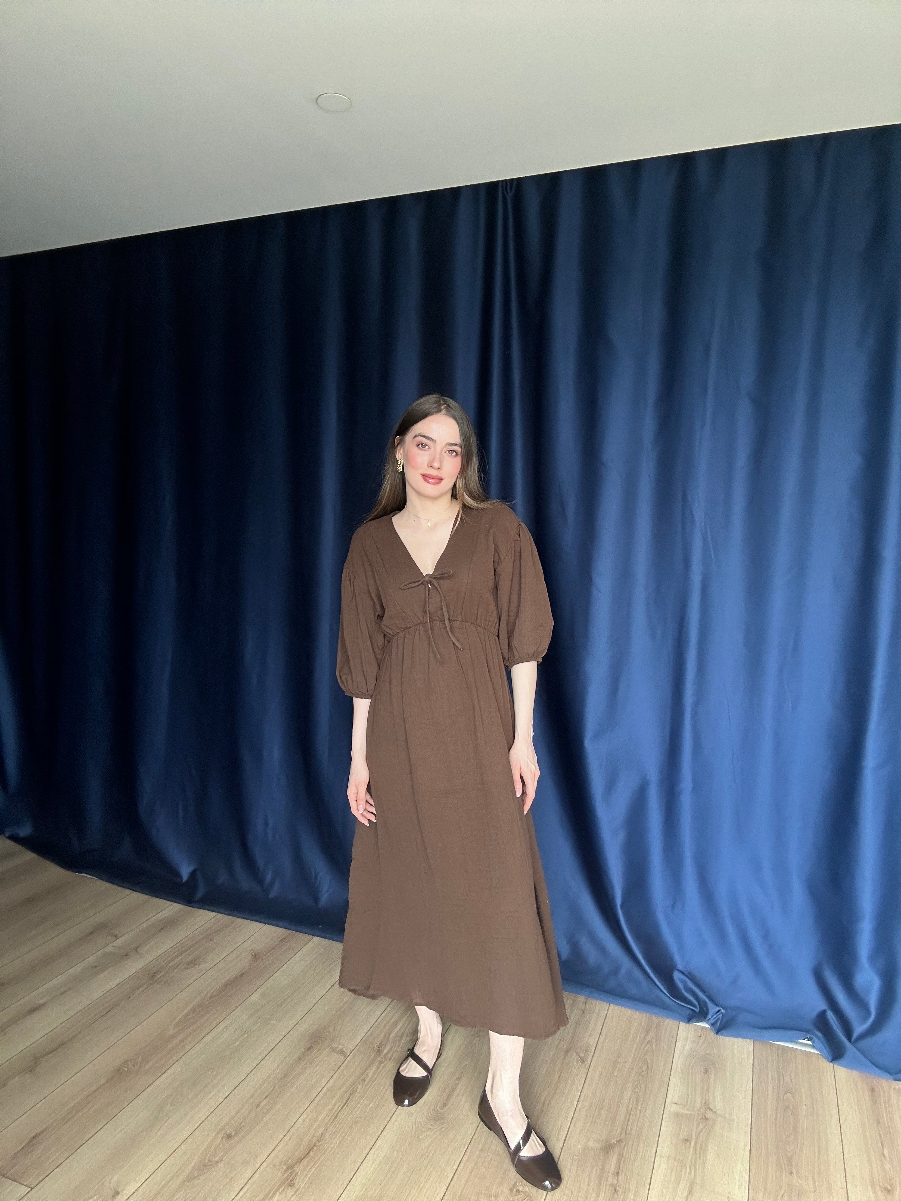 WOMEN'S NEW SEASON SUMMER LONG MUSLIN DRESS