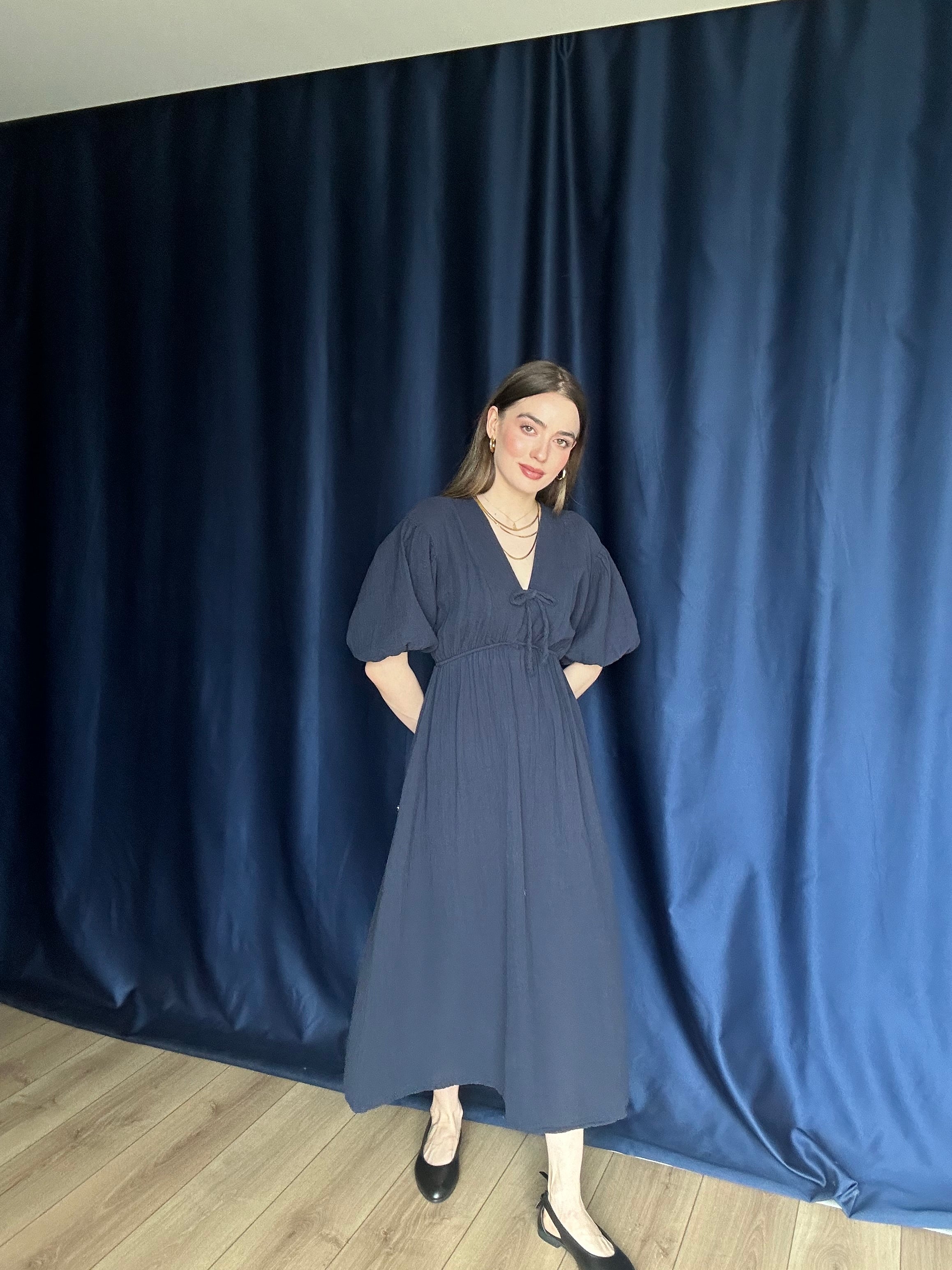 WOMEN'S NEW SEASON SUMMER LONG MUSLIN DRESS