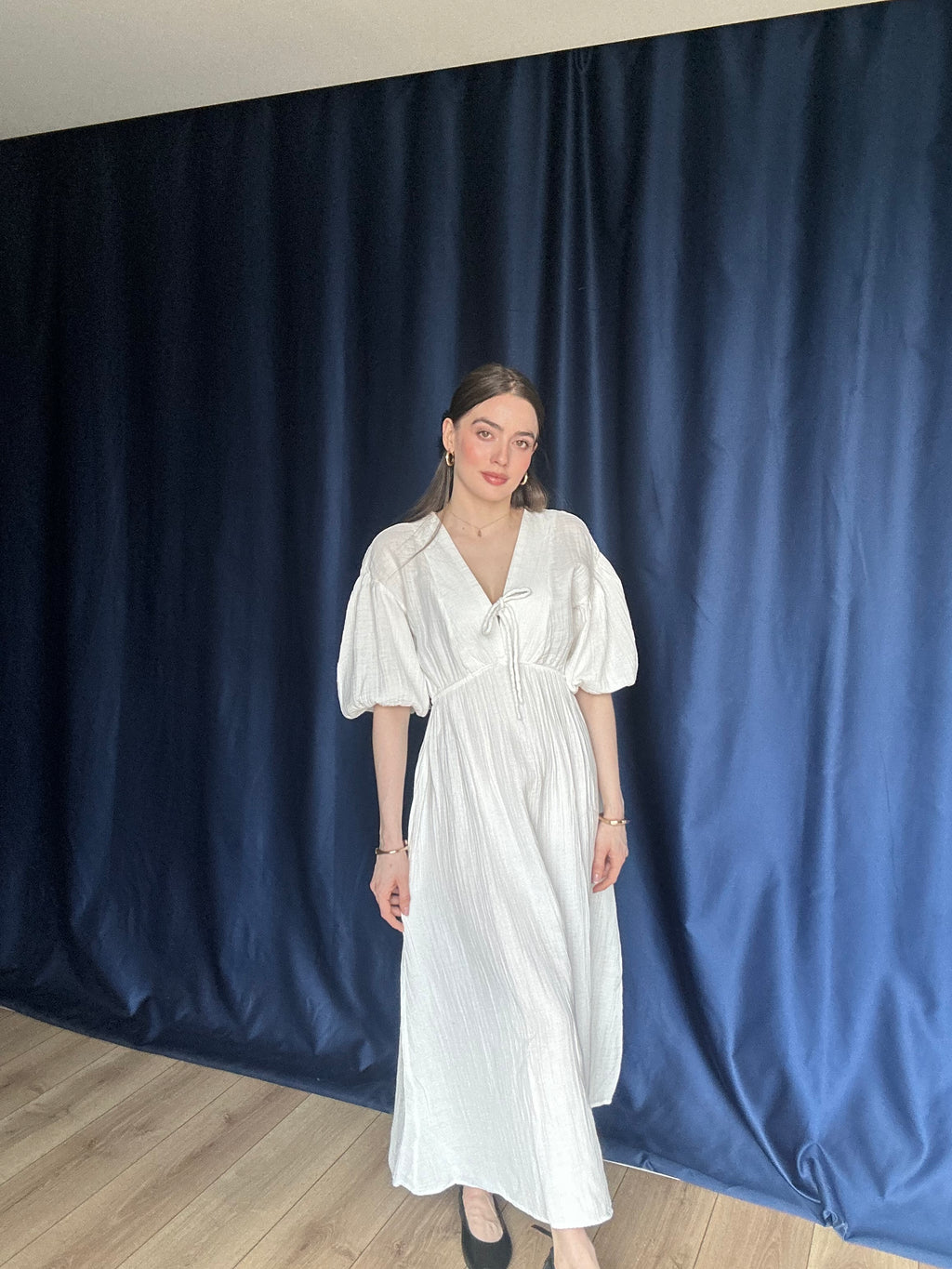 WOMEN'S NEW SEASON SUMMER LONG MUSLIN DRESS