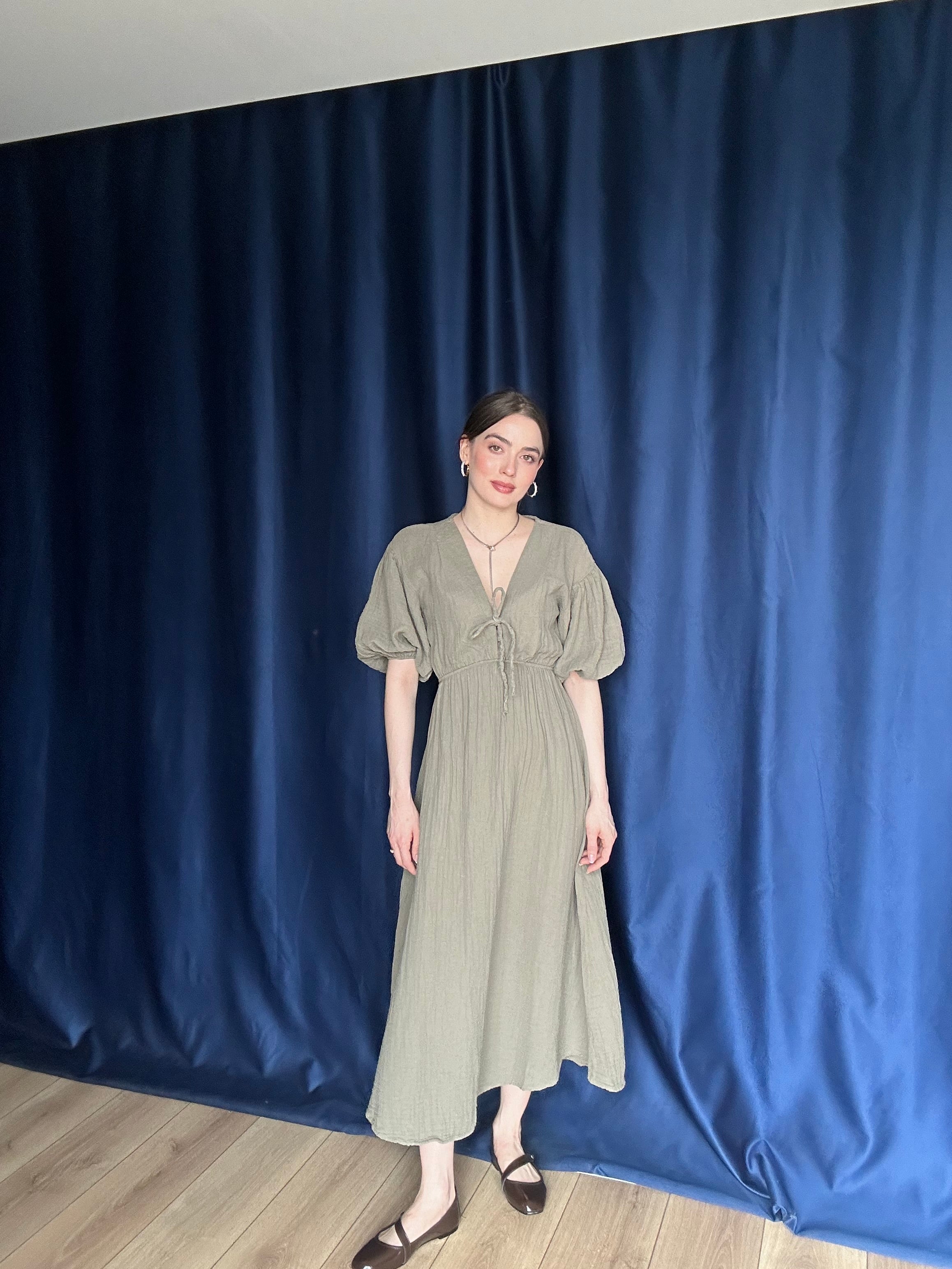 WOMEN'S NEW SEASON SUMMER LONG MUSLIN DRESS