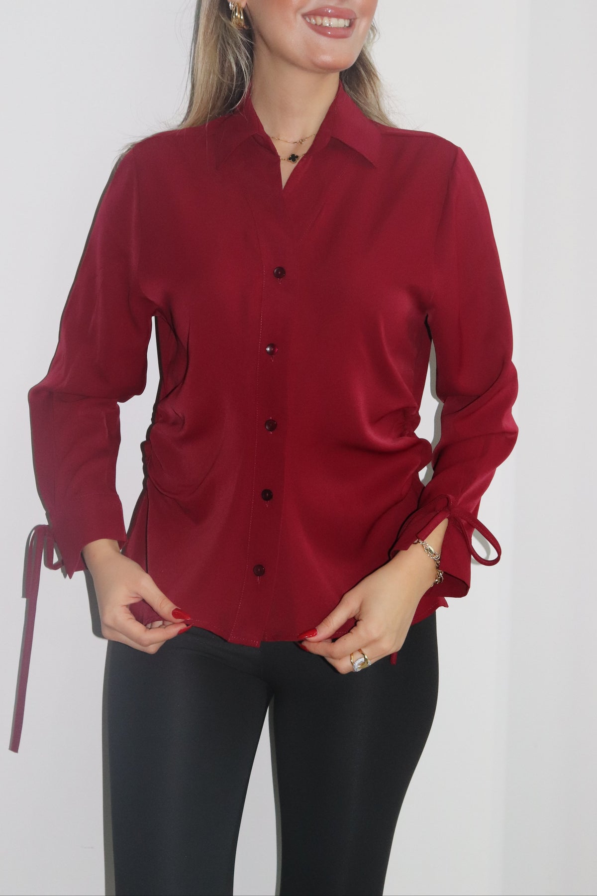 Aec Prive Kadın Özel Tasarım Beli İnce Gösteren Gömlek