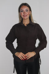 Aec Prive Kadın Özel Tasarım Zarif Beli İnce Gösteren Gömlek