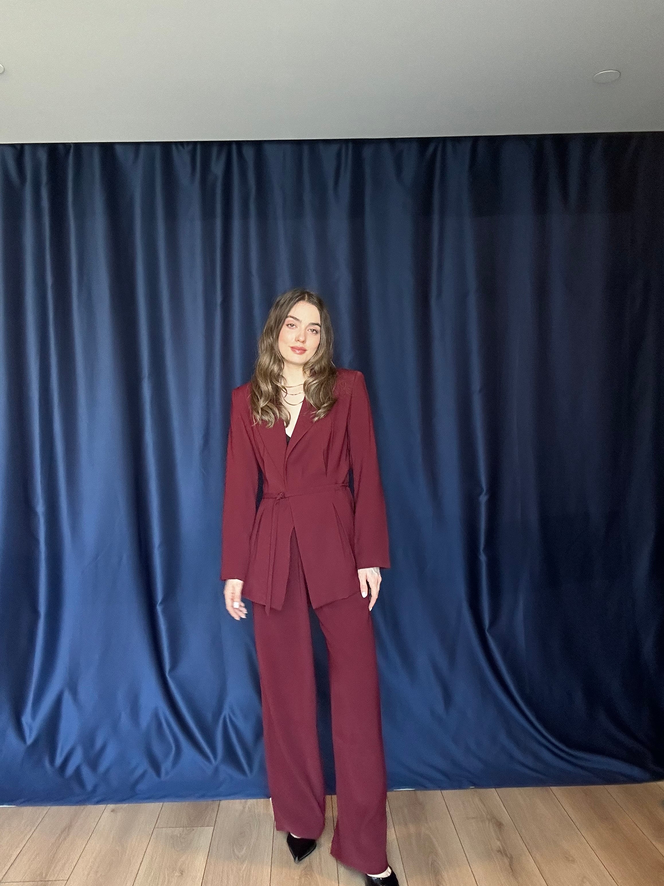 Aec Prive Kadın Lüx Couture  Beli İnce Gösteren Ceket Pantolon Takım -4888