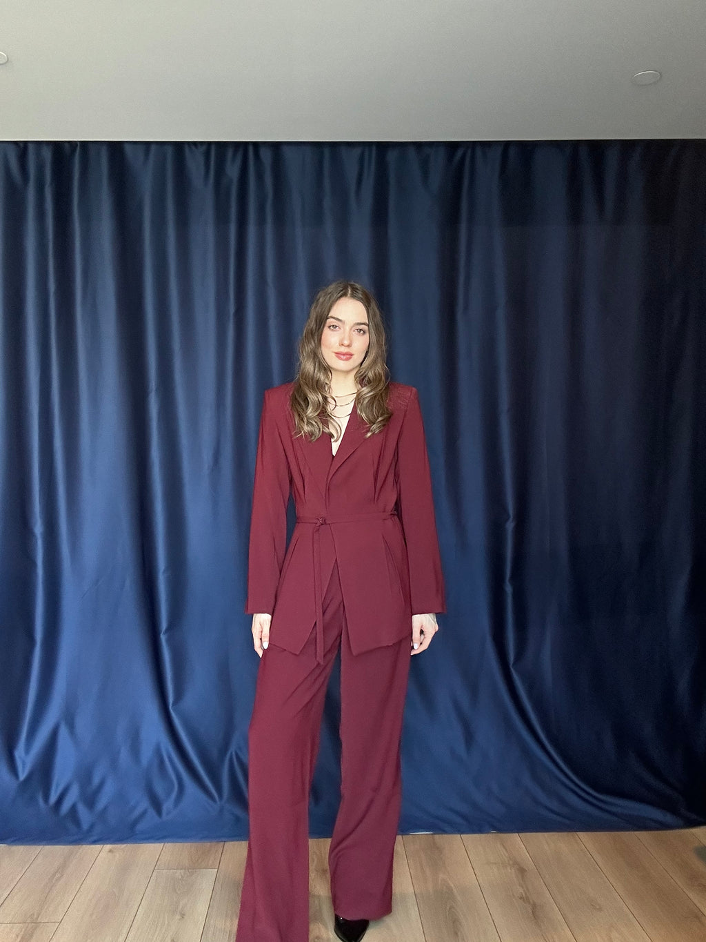 Aec Prive Kadın Lüx Couture  Beli İnce Gösteren Ceket Pantolon Takım -4888
