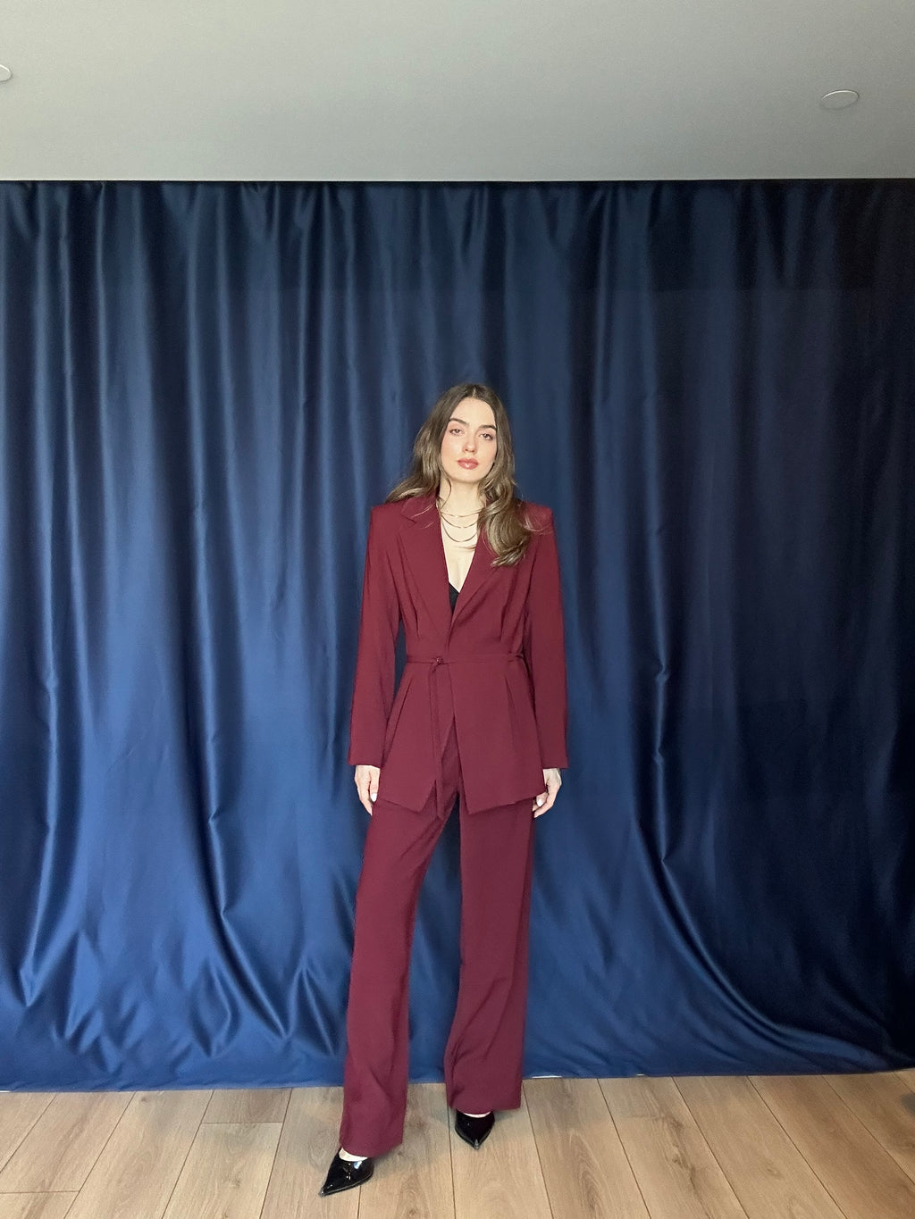 Aec Prive Kadın Lüx Couture  Beli İnce Gösteren Ceket Pantolon Takım -4888