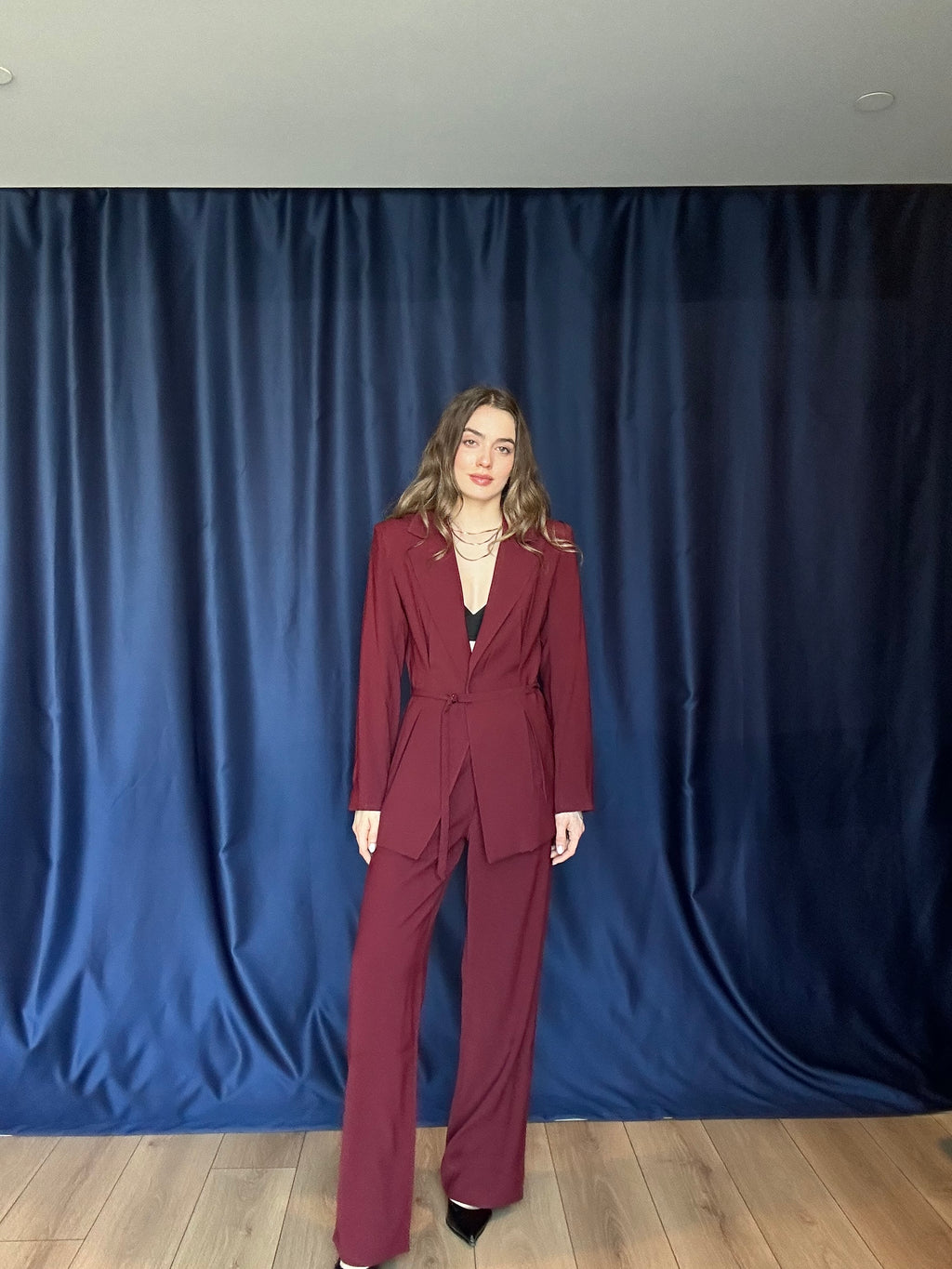 Aec Prive Kadın Lüx Couture  Beli İnce Gösteren Ceket Pantolon Takım -4888