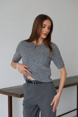 Aec Prive Kadın Kısa Kollu Yumoş Kazak