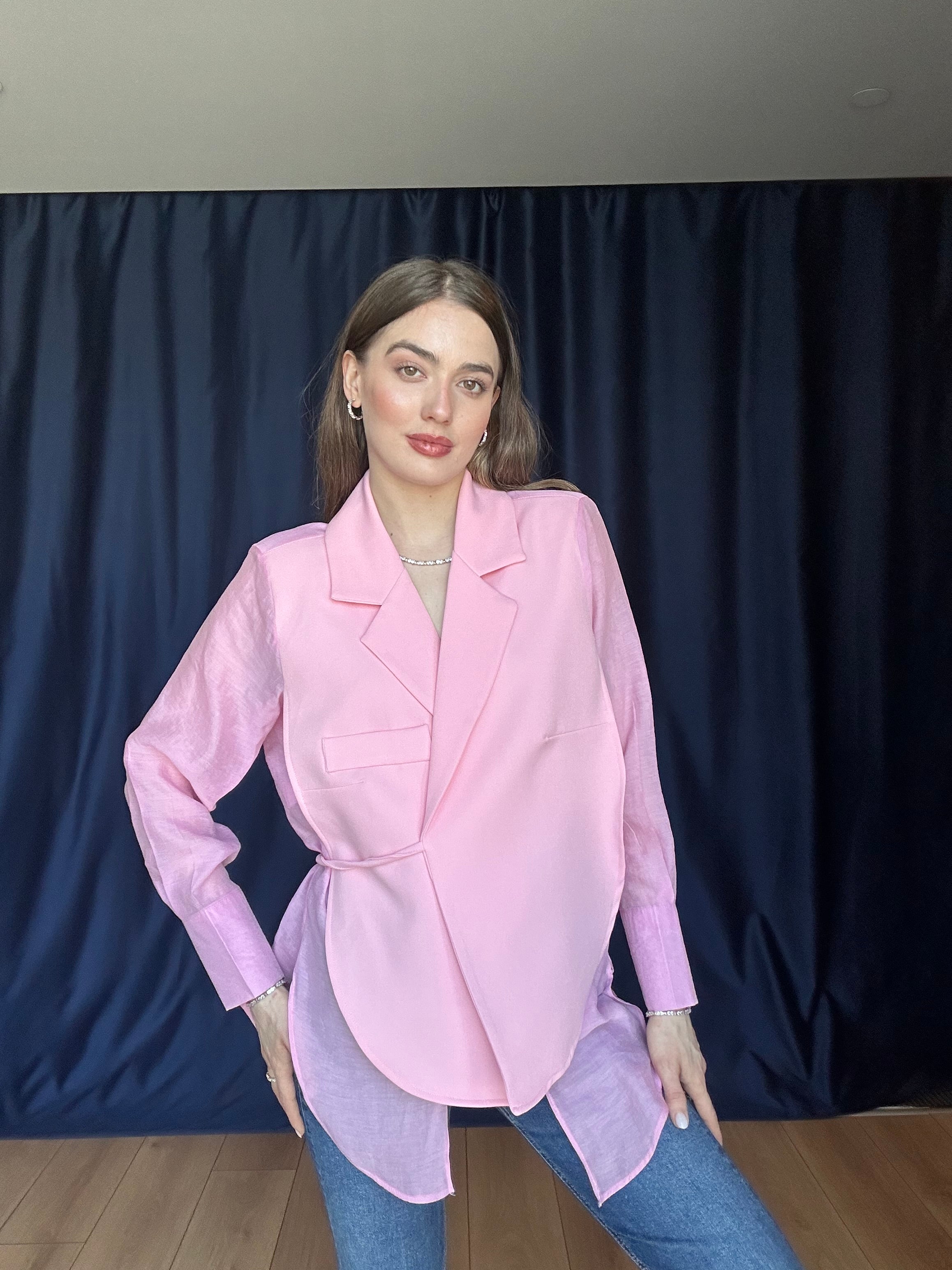 Aec Prive Kadın Couture Tül Detaylı Özel Tasarım Ceket -56699