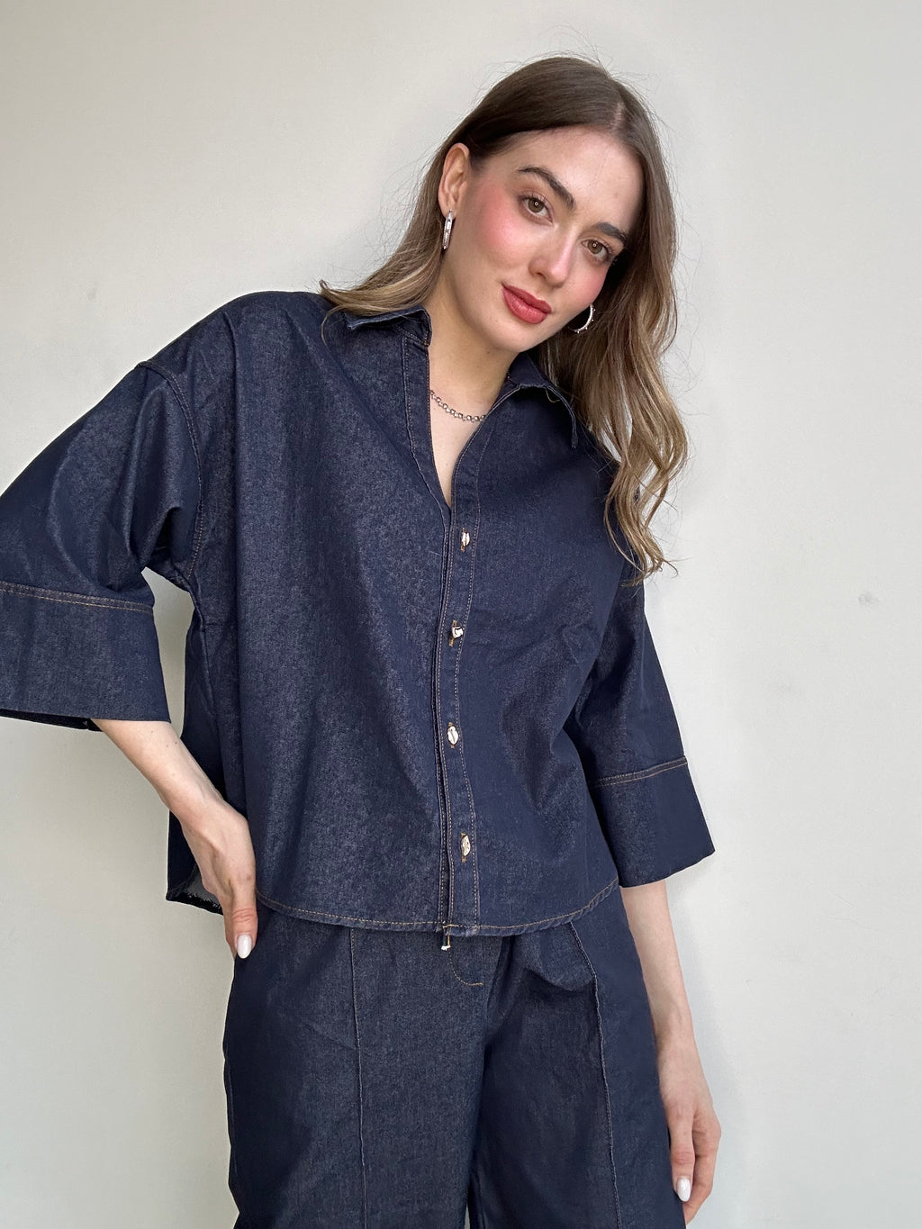 Aec Prive Kadın Denim Gömlek Pantolon Takım