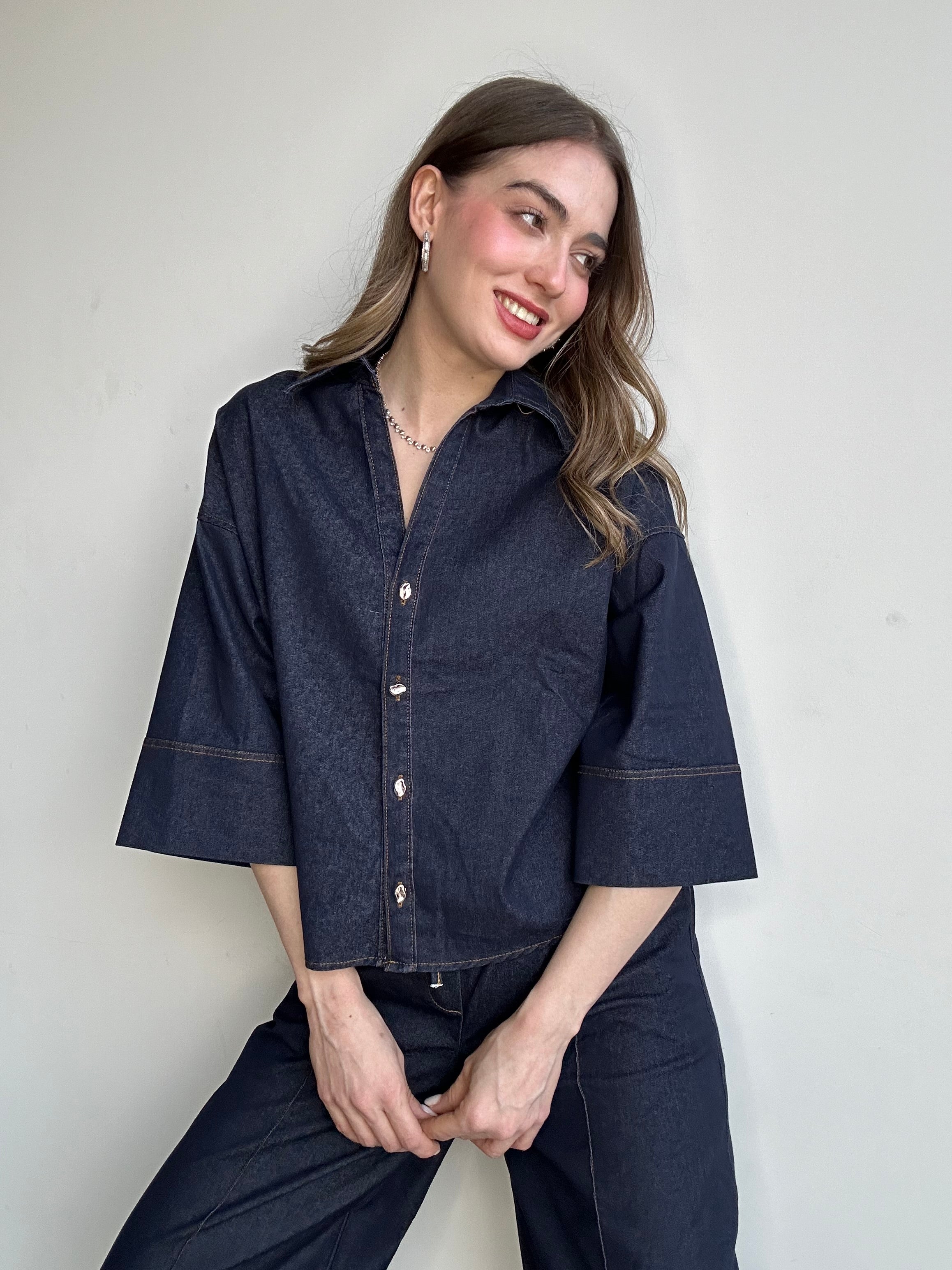 Aec Prive Kadın Denim Gömlek Pantolon Takım