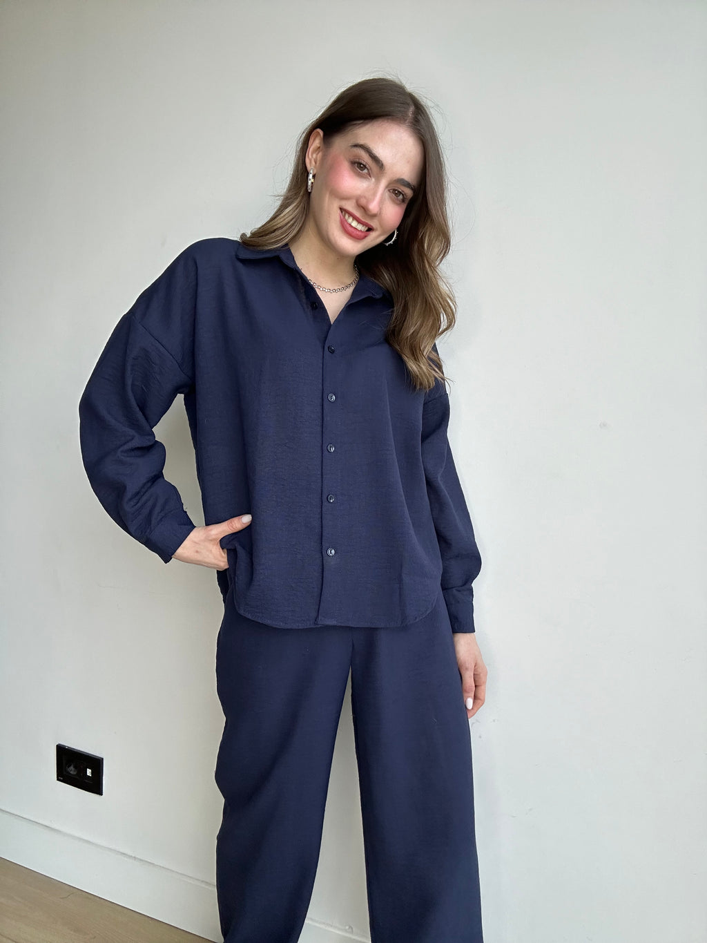 Aec Prive Women's Linen Shirt and Pants Set -4555