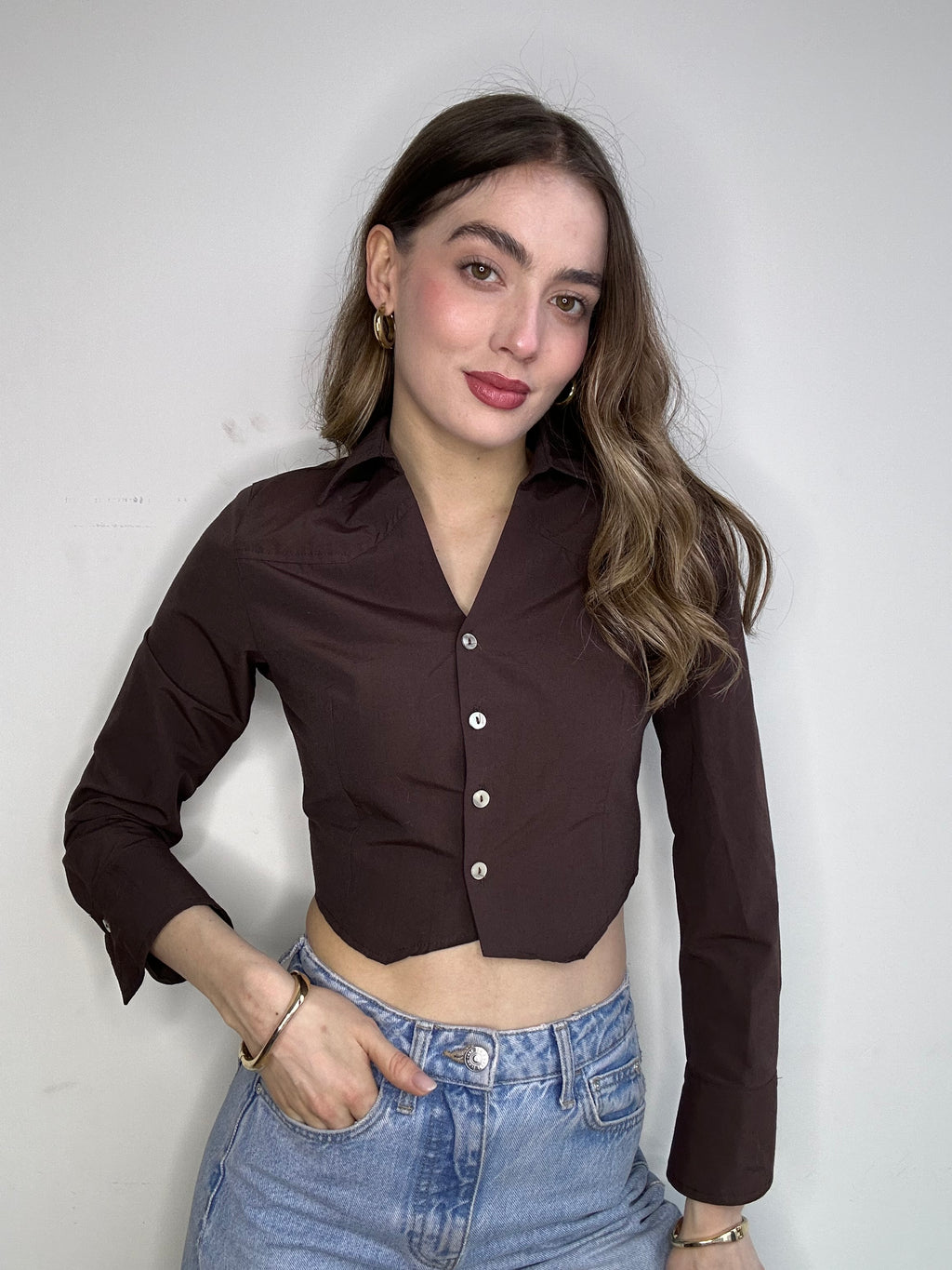 Aec Prive Kadın Pamuklu Slim Fit Gömlek- 78787