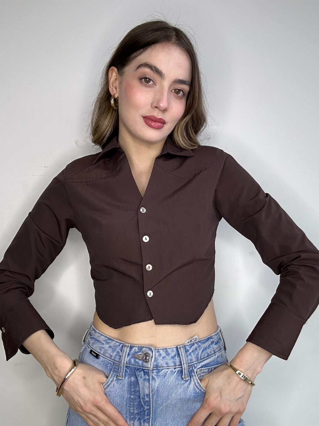 Aec Prive Kadın Pamuklu Slim Fit Gömlek- 78787