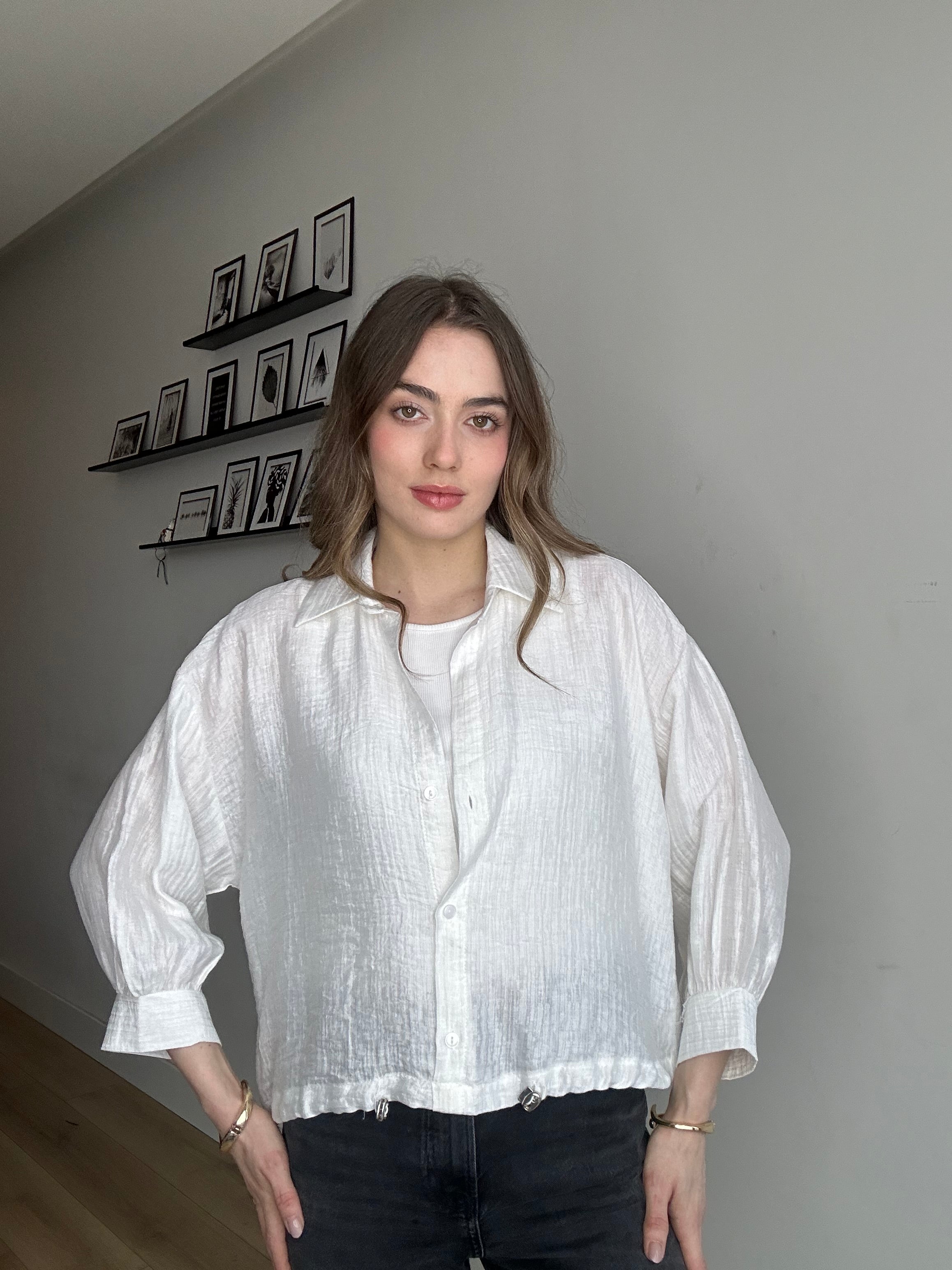 Aec Prive Kadın Zamansız Kesim Premium T-Shirt Gömlek İkili Takım- 6699