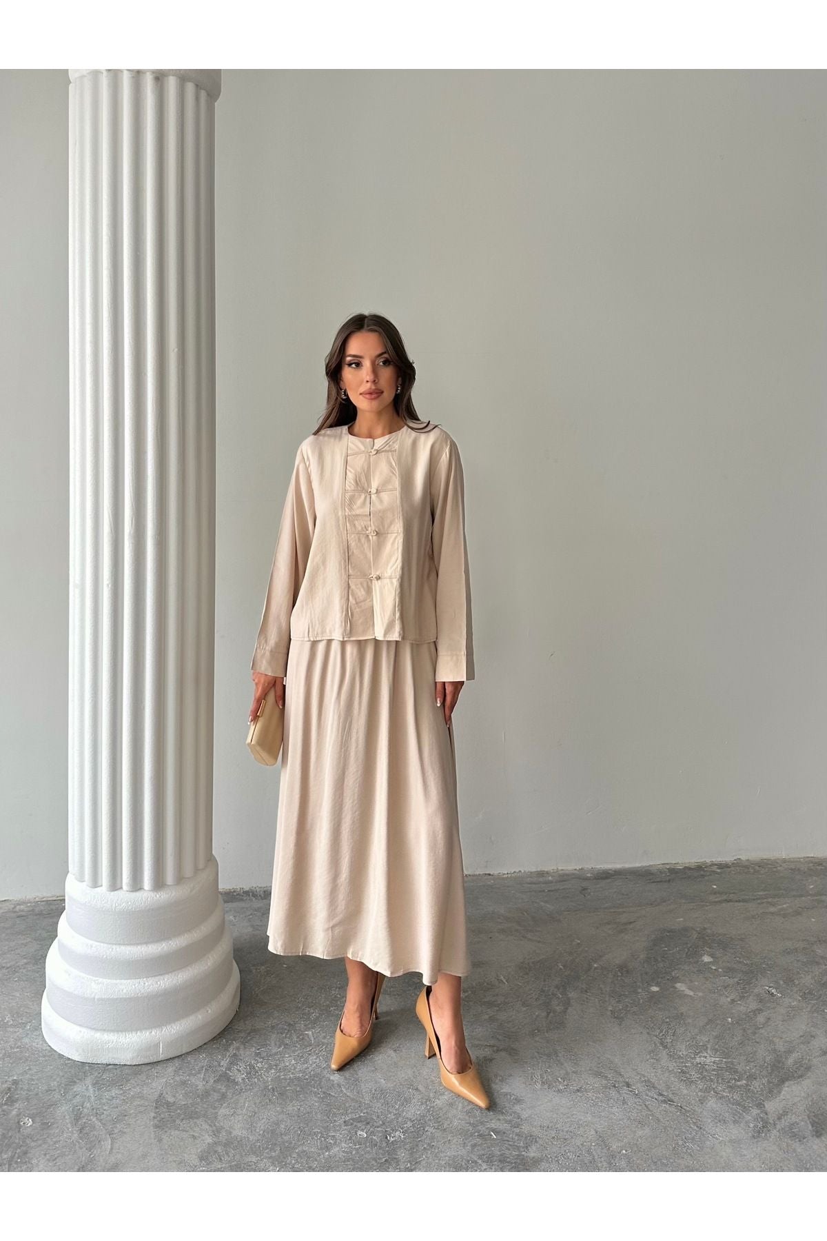 Aec Prive pamuklu kadın bluz pantolon takım, şık ve rahat tasarım ile günlük giyimde ideal seçim