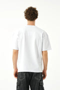 Aec Prive unisex oversize t-shirt, beyaz renkte rahat kesim ve şık tasarım